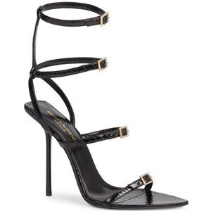Saint Laurent Nuit Sandals In Lacquered Ayers size 37